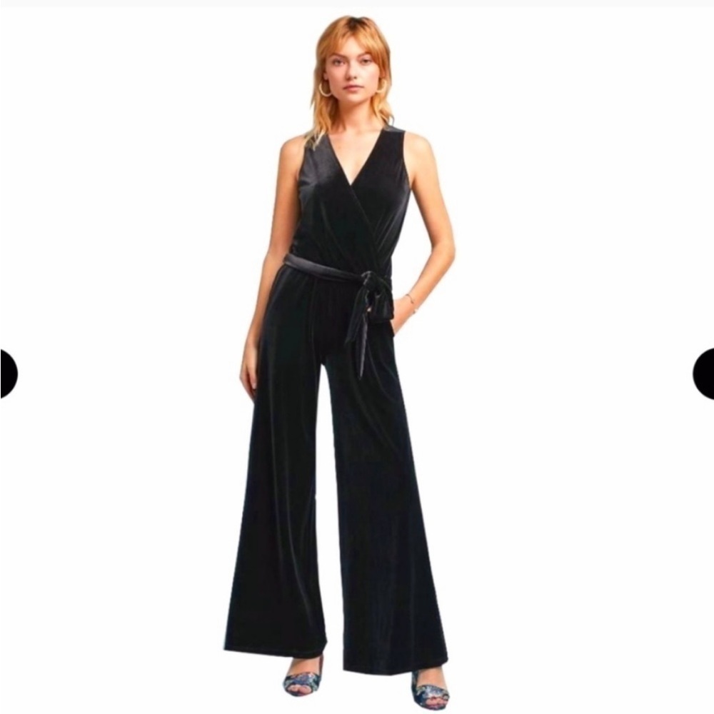 Drew Black Mila Velvet Jumpsuit